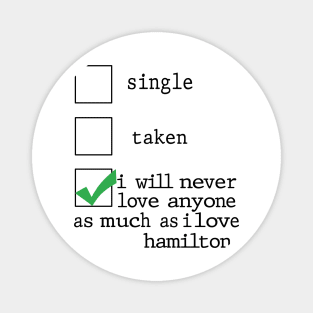 Love Hamilton Musical Magnet